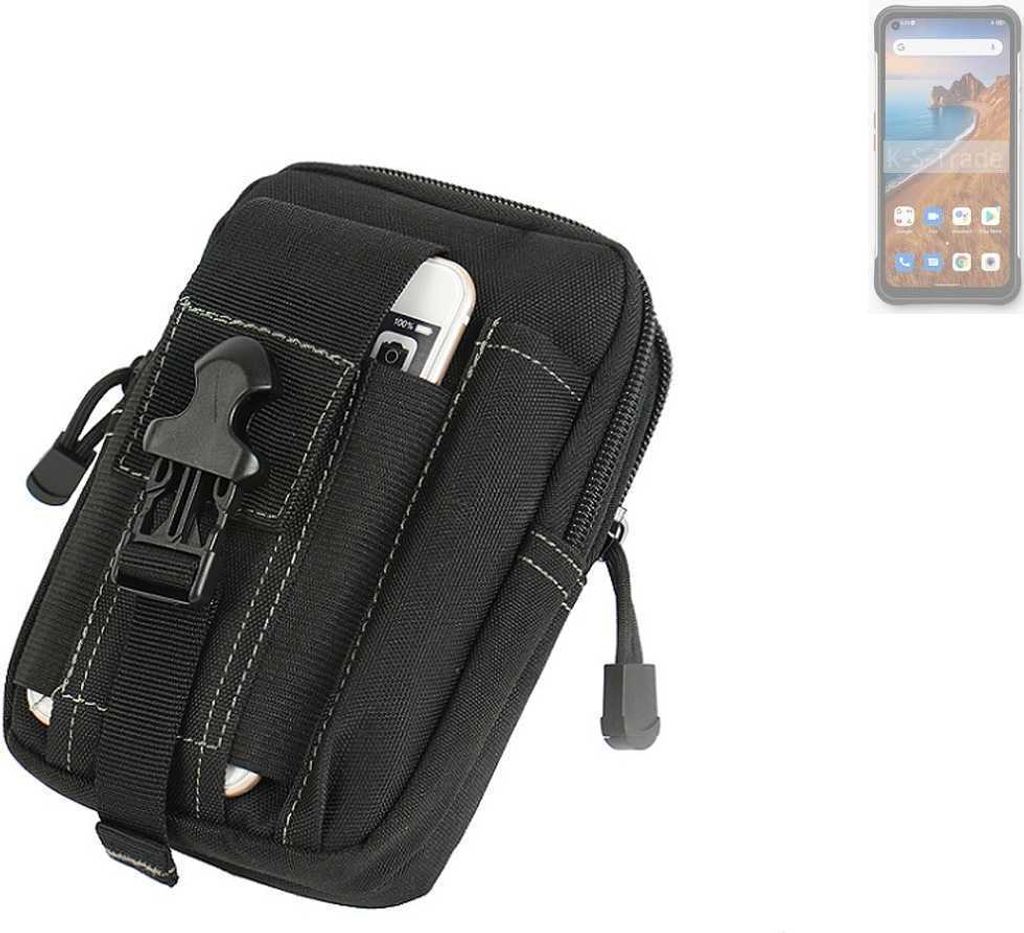 K-S-Trade Gürtel Tasche kompatibel mit Unihertz Golden Eye Gürteltasche Holster Schutz Hülle Handy Hülle Smartphone outdoor Handy-Hülle schwarz