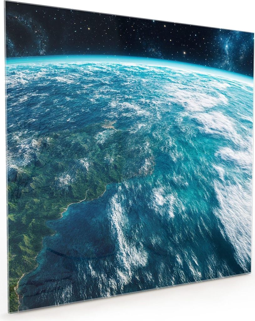 Küchenrückwand Spritzschutz Glas mit Motiv Wunderschöne Erde 40 x 40 cm