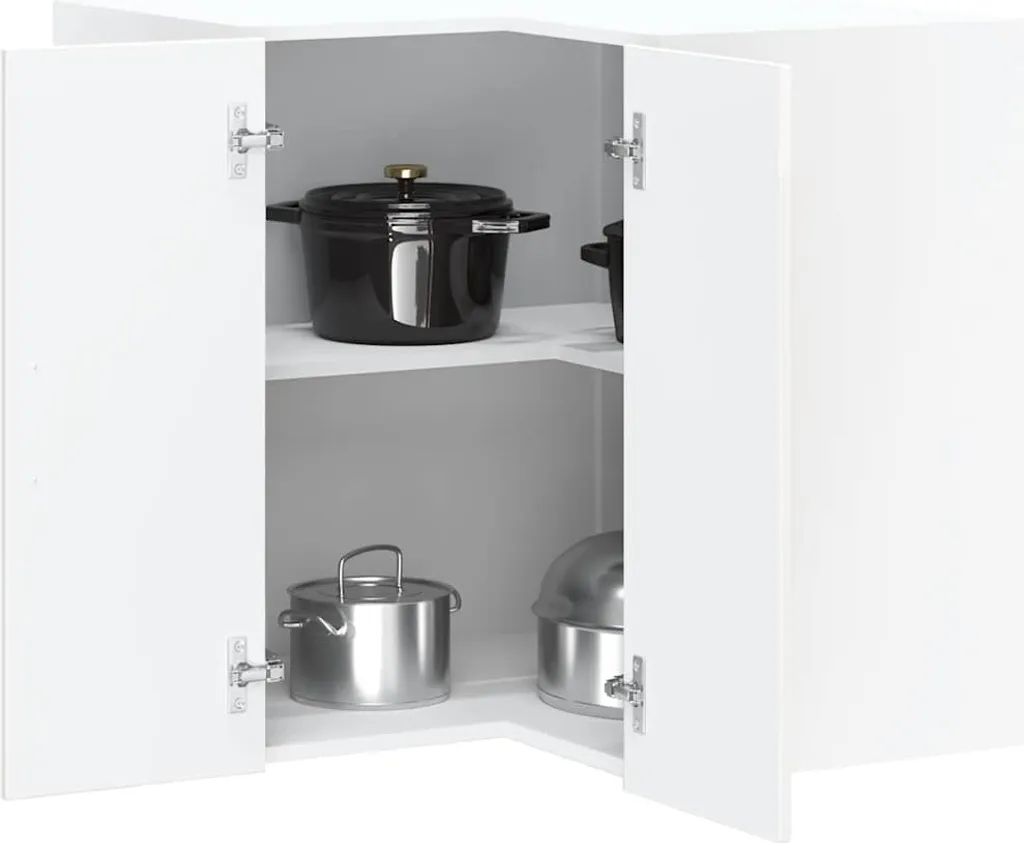 2025 Parete attrezzata per cucina moderna Lucca in legno bianco lucido - Mobili da cucina,Design 6714925 1parte