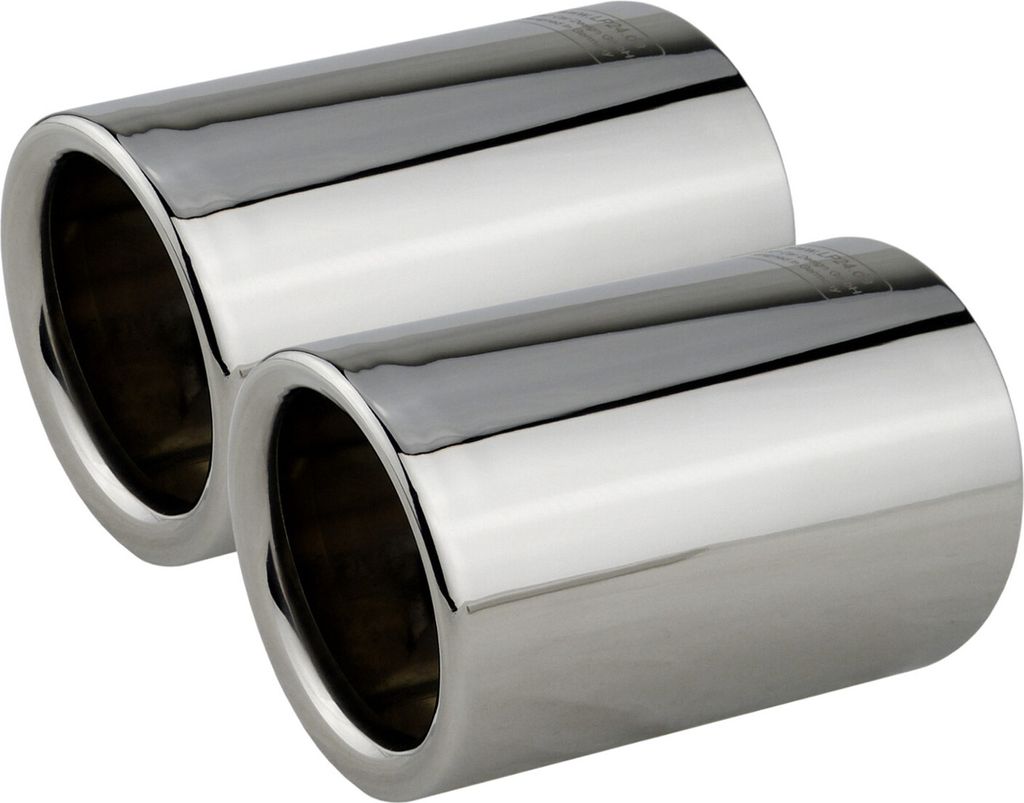 2 Endrohrblenden Chrom für BMW 1er F20 F21 2er F22 F23 3er F30 F31 F34 4er F32 F33 F36 Edelstahl Poliert Auspuffblenden Auspuff Endrohr Blenden 65...