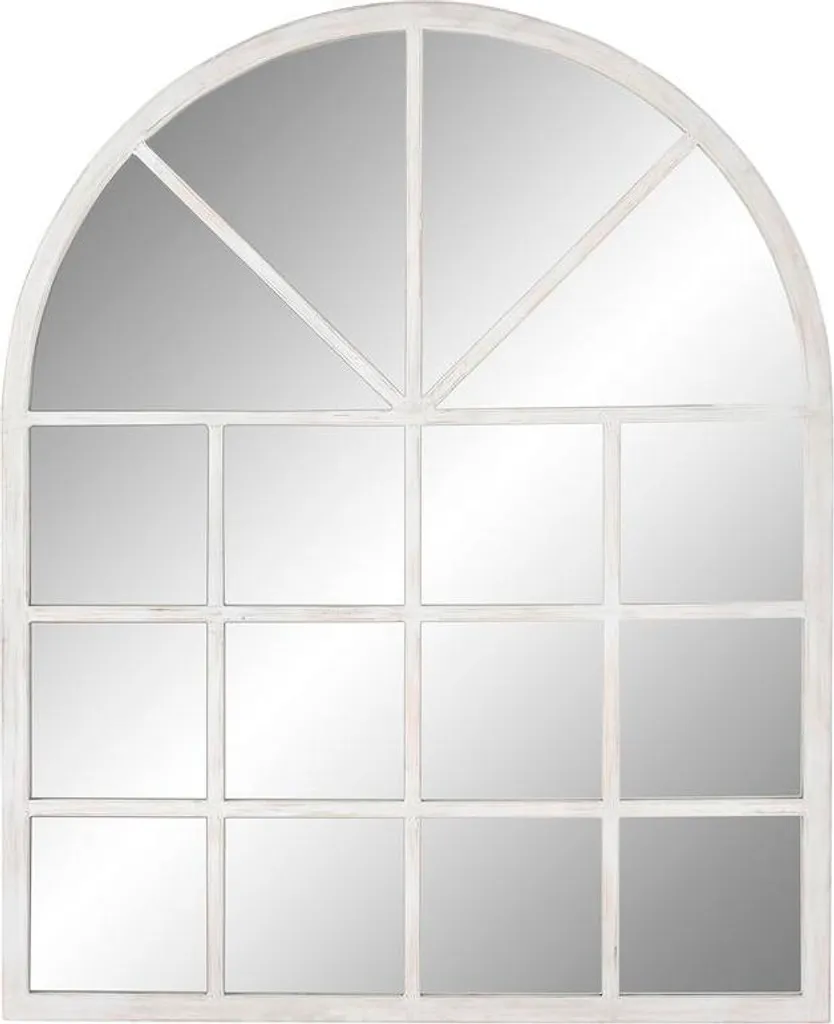 Grand miroir fenêtre bois blanc 150x186 cm Home ESPRIT effet verrière