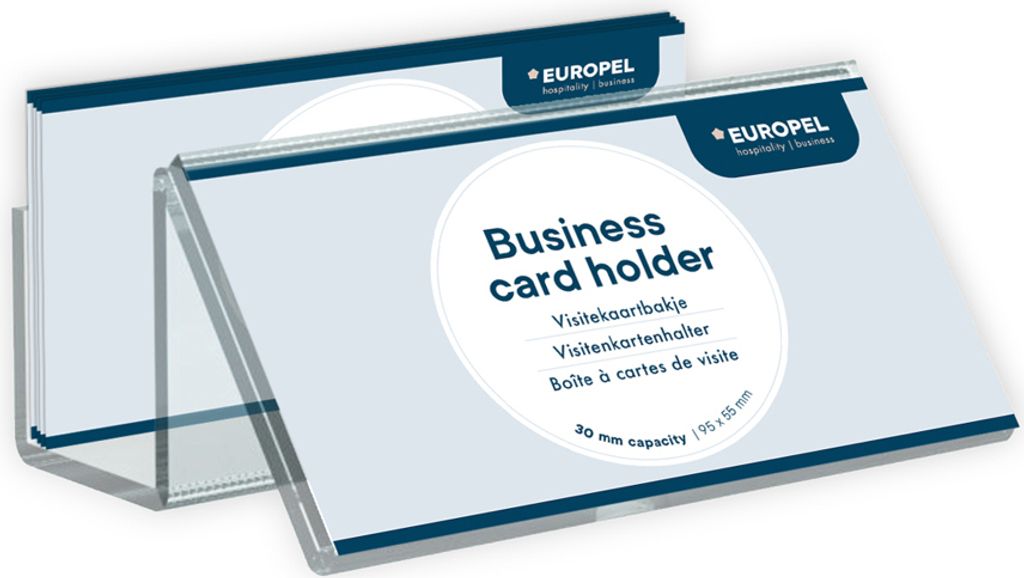 EUROPEL Visitenkartenhalter 1 Fach transparent aus Polystryol Fach für Musterkarte