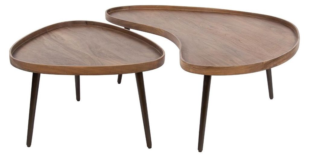 AnLi Style Couchtisch Carve, organisches Set (2er-Set)