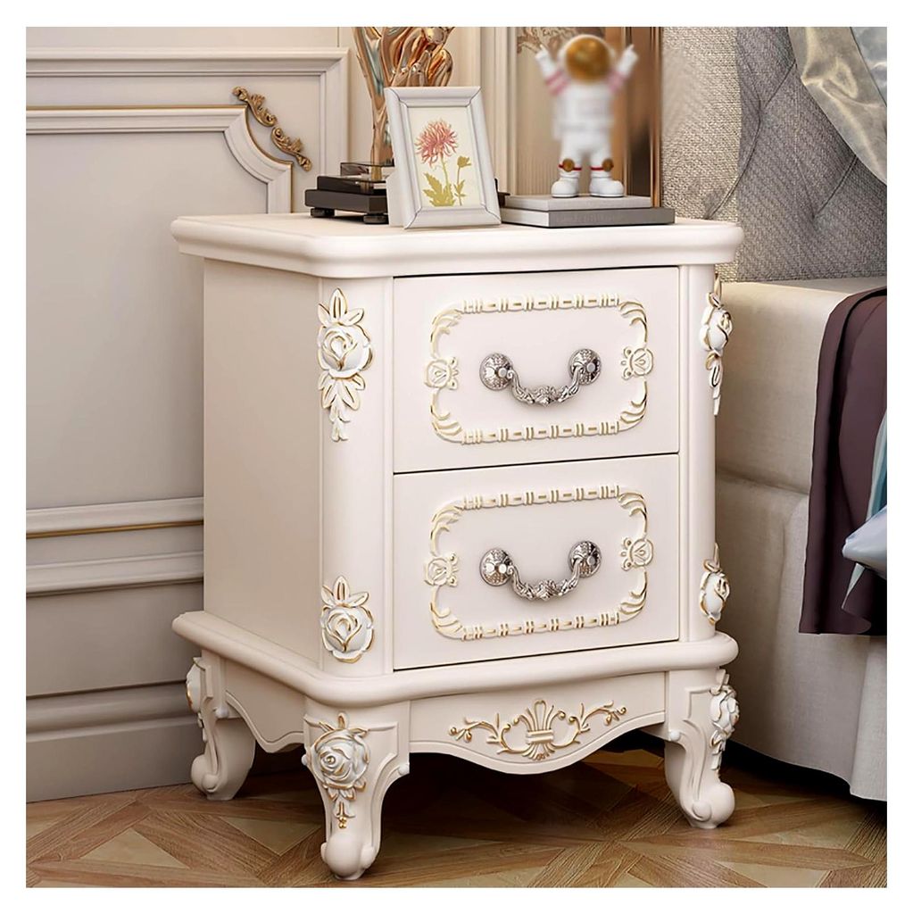 Nachttische aus Massivholz, komplett montiert für Schlafzimmer und Wohnzimmer