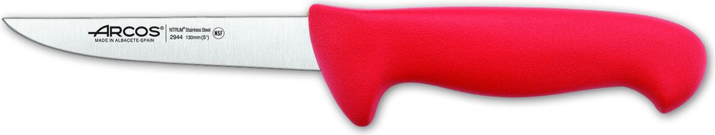 Ausbeinmesser Arcos Farbe - Prof 294422 in Edelstahl Nitrum und mango ergonomische rote Polypropylenklinge und 13 cm Klinge, Schaukasten