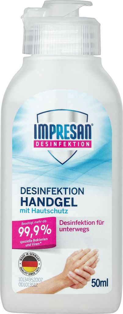 IMPRESAN Hände Desinfektionsgel für sichere Desinfektion Produktbild 