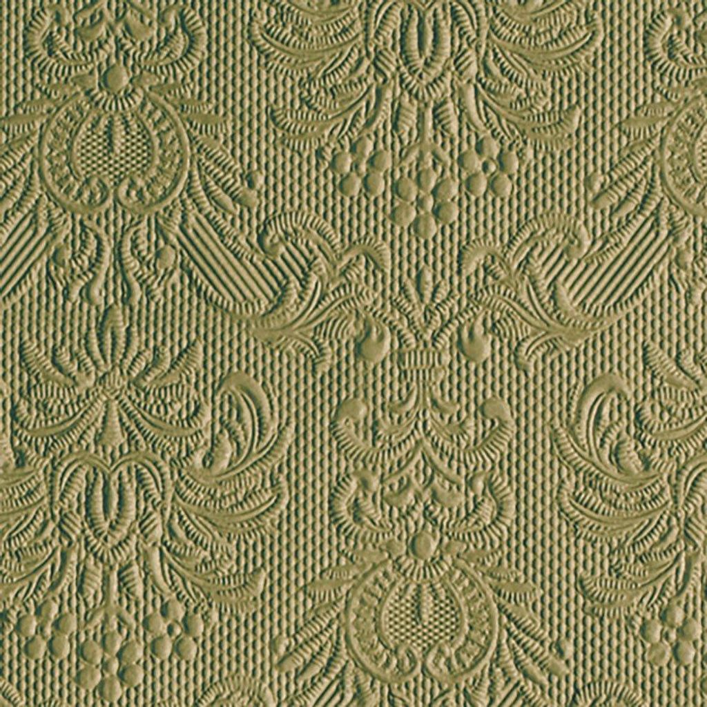 Servietten 25x25 cm - Elegance green leaf