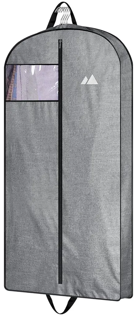 Housse à vêtements de 109 cm en tissu Oxford pour costume homme noire