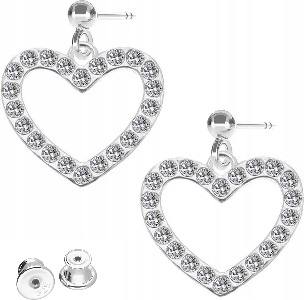 Orecchini Cuore Argento 925 e Zirconi | Trend Gioielli 2024