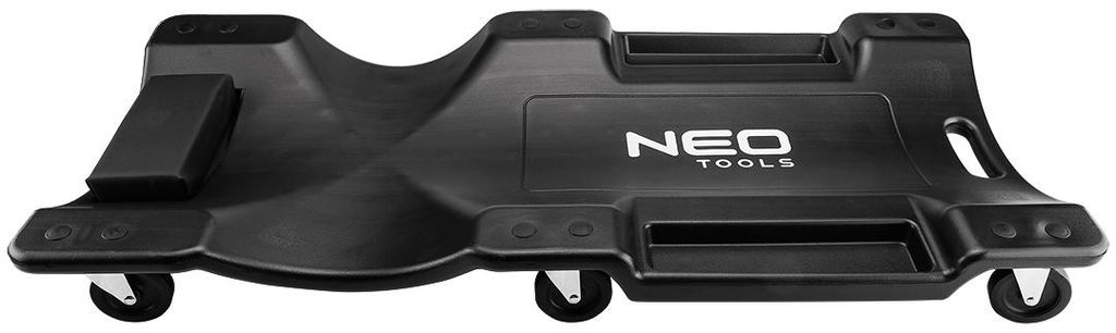 NEO TOOLS Werkstattliege Rollbrett aus robustem HDPE Kunststoff für Reparaturarbeiten unter Fahrzeugen 150 kg Tragkraft 6 Lenkrollen