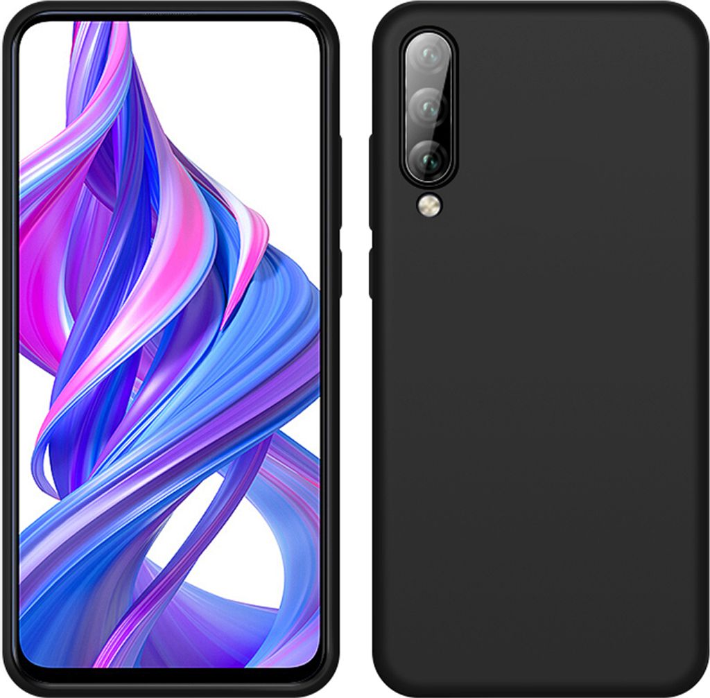 Huawei P Smart Z Hülle, LaimTop Slim Flüssig Silikon Soft Gel Gummi Stoßfest Kratzfest Schutzhülle für Huawei P Smart Z Schwarz