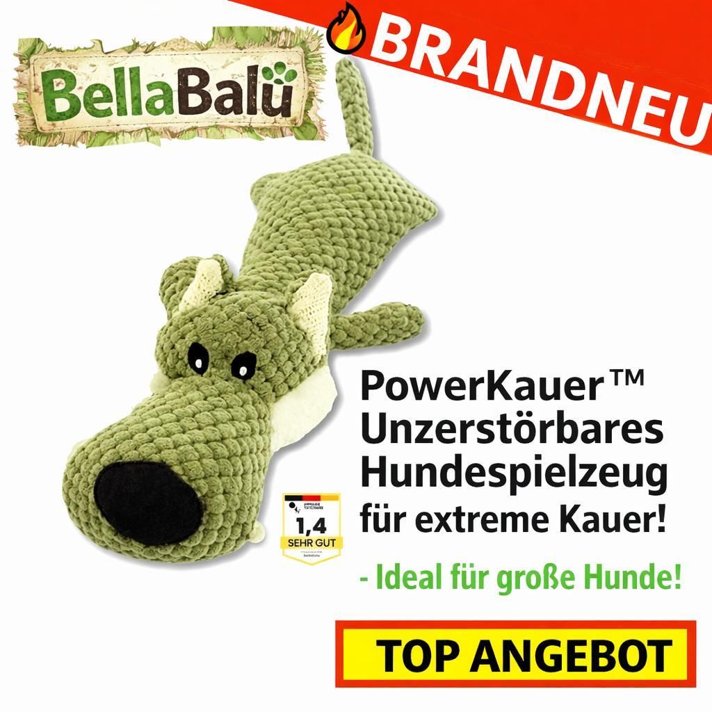 PowerKauer Wolf - Unzerstörbare Qualität Hundespielzeug Kauspiel starke Beißer!
