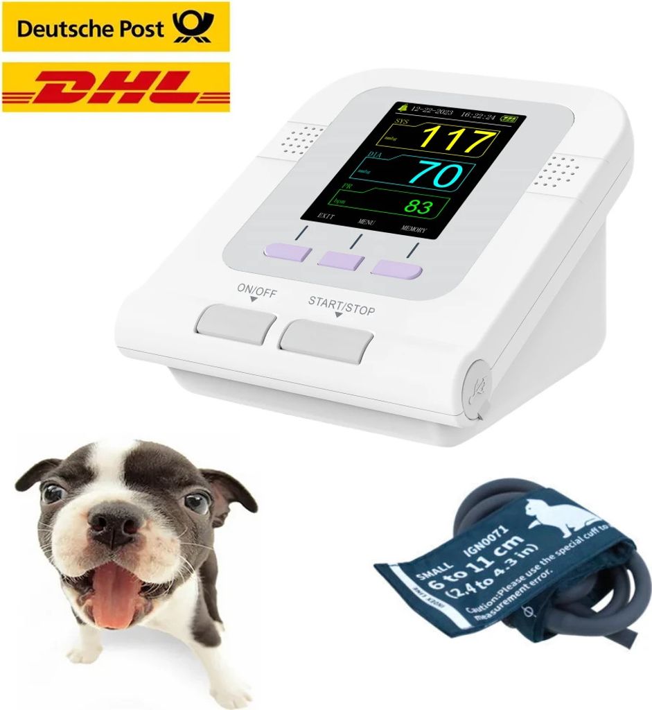 CONTEC08A-VET Digitales Veterinär Blutdruckmessgerät BP Maschine Manschette