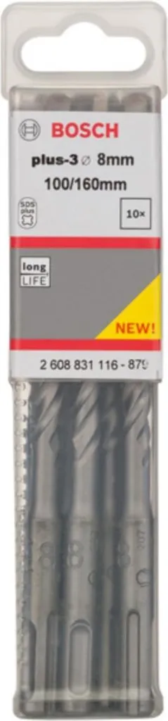 Punte Bosch SDS-Plus 3 - 8mm x 160mm | Confezione da 10 per Professionisti