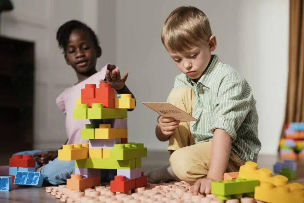 Tapis d'Éveil avec Cubes de Construction Souples pour Bébé et Enfant - 2