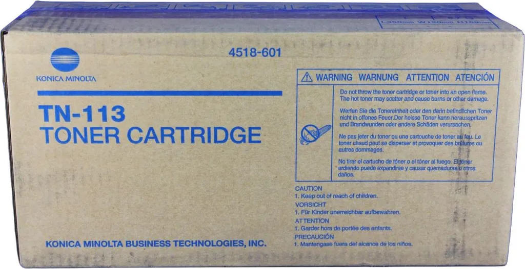 Toner noir TN113 Minolta 4518-601 pour imprimante de bureau
