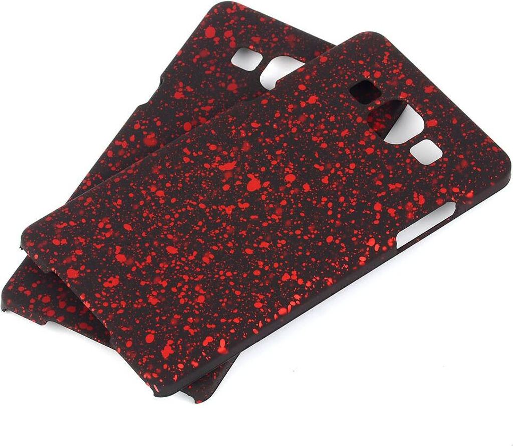 Handy Hülle Schutz Case Bumper Schale für Samsung Galaxy A5 2015 3D Sterne Rot
