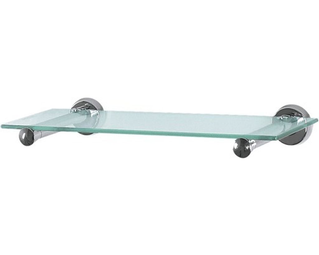 Spirella Wand-Glasablage Sydney Badezimmerablage Ablage Wandablage für das Badezimmer aus Glas und Edelstahl 40cm - zum bohren