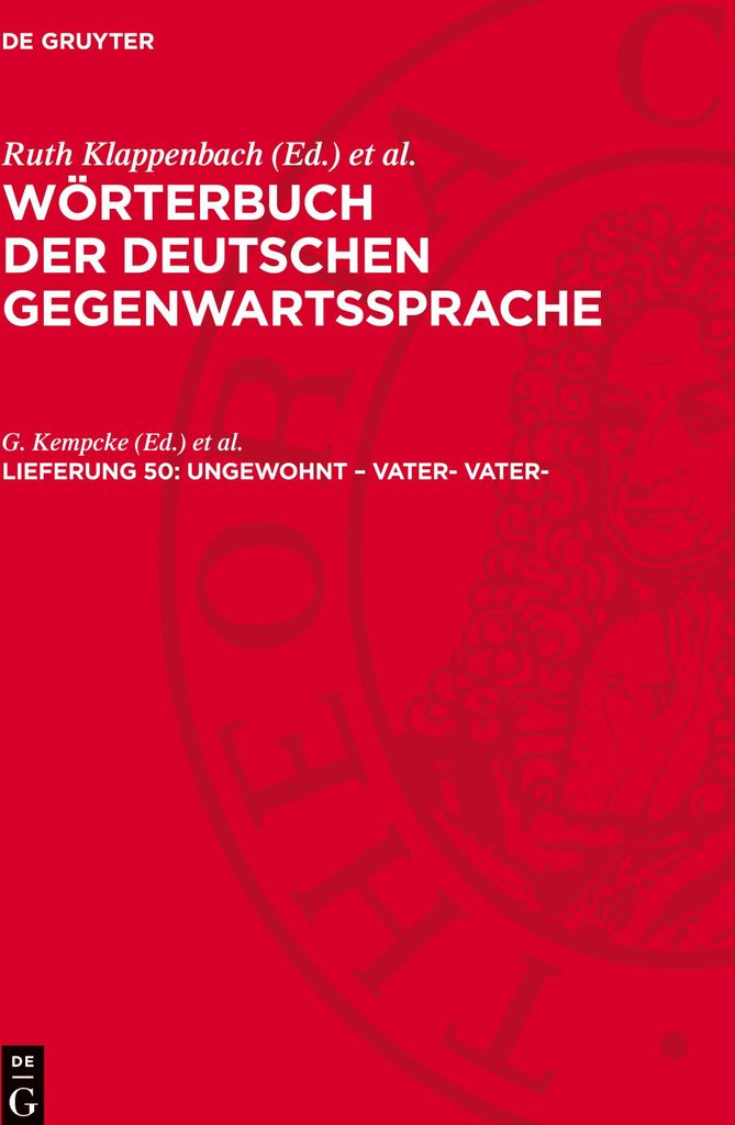 Wörterbuch der deutschen Gegenwartssprache, Lieferung 50, ungewohnt - Vater- vater-