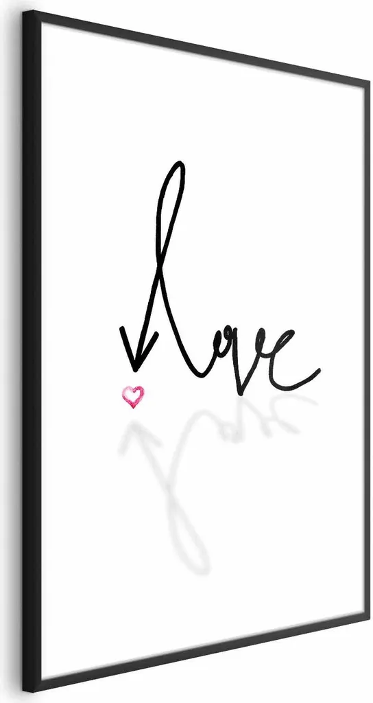 Quadro Moderno This is Love 40x60 Cornice Nera con Margine Bianco - 1