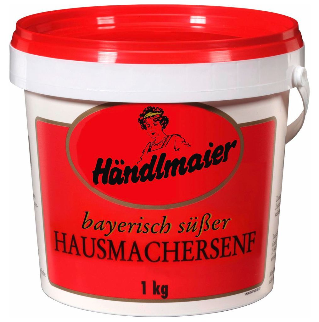 Händlmaiers Hausmachersenf süß im Eimer Glutenfrei 1Kg 6er Produktbild 