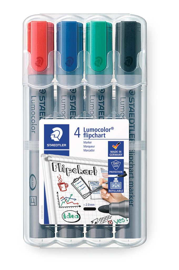 STAEDTLER Flipchartmarker Lumocolor 4St Box Image du produit 