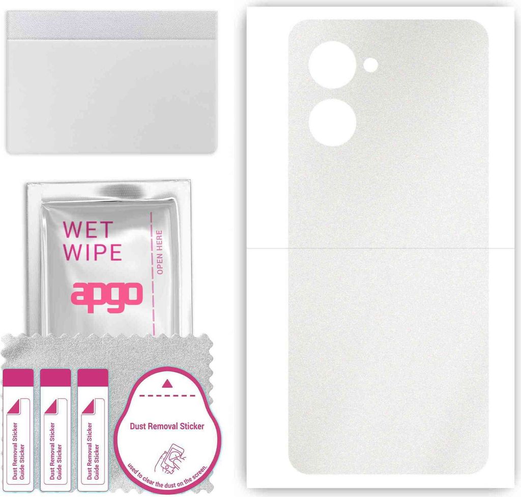 apgo Rückseite Schutzfolie, Skin, kompatibel mit Realme 10, Hinten Displayschutzfolie aus Vinylfolie, kratzfest, einfache Montage - Matt Transparent