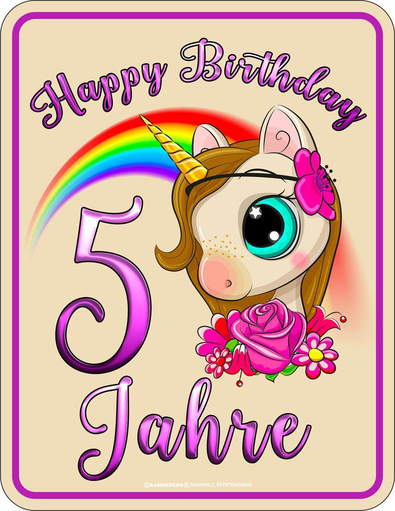 Geburtstag - Fun-Schilder - Happy Birthday 5