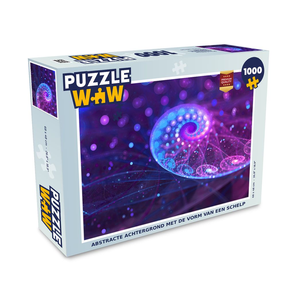 MuchoWow Puzzle 1000 Teile Abstrakt - Muscheln - Glitzer - Erwachsene - Rätsel