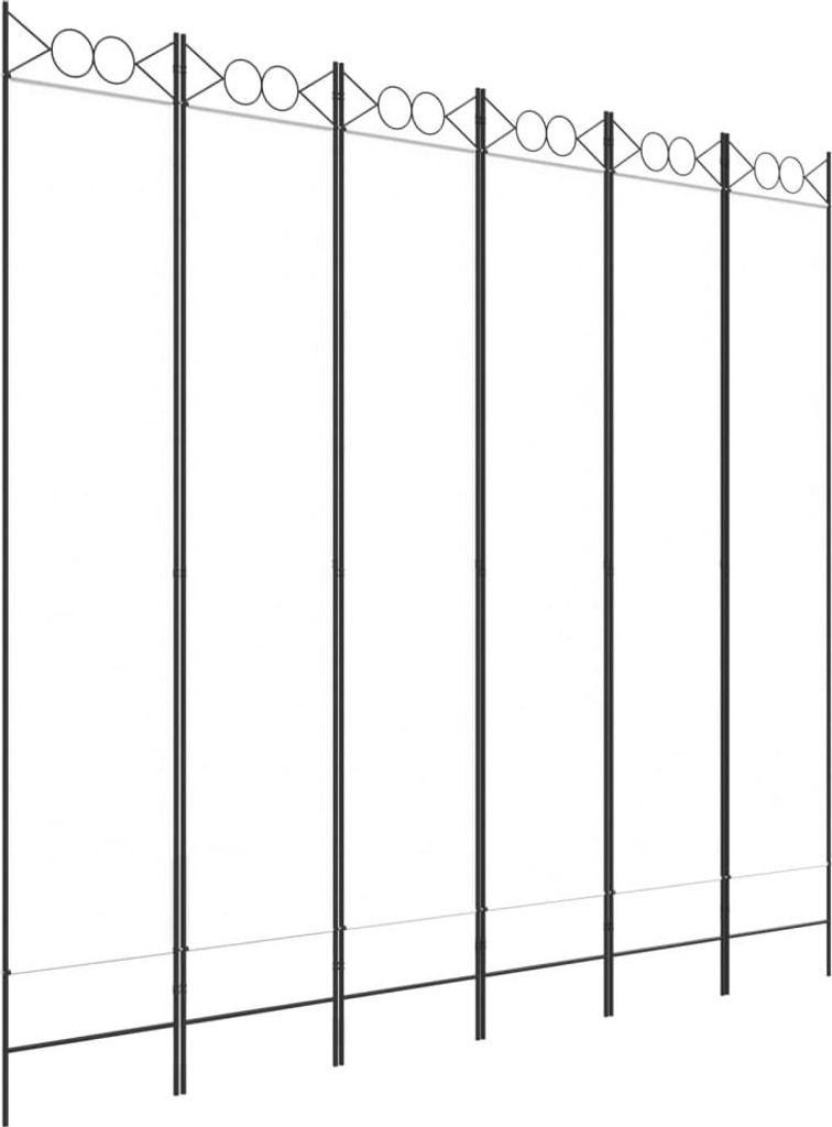 vidaXL 6-dielne paravánové plátno White 240x220 cm Obrázok produktu 