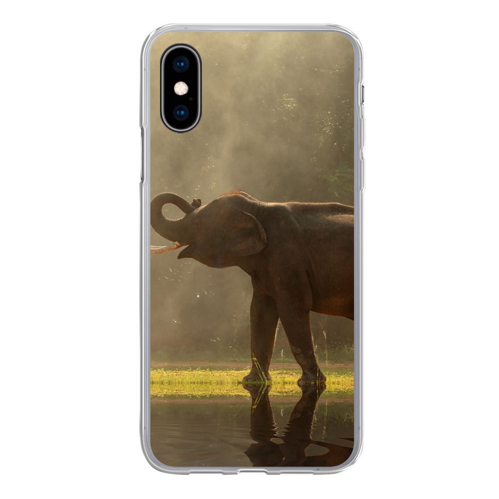 MuchoWow® Handyhülle Schutzhülle Hülle für iPhone X Elefant Produktbild 