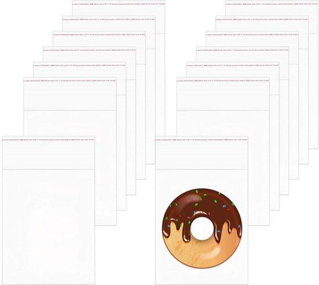 Selbstklebende Transp. Verpackungssäcke 300er Pack 10x13cm Selbstklebende Transp. Cellophanzäcke 50 μm für Süßigkeiten, Kekse, Gebäck, Gesch...