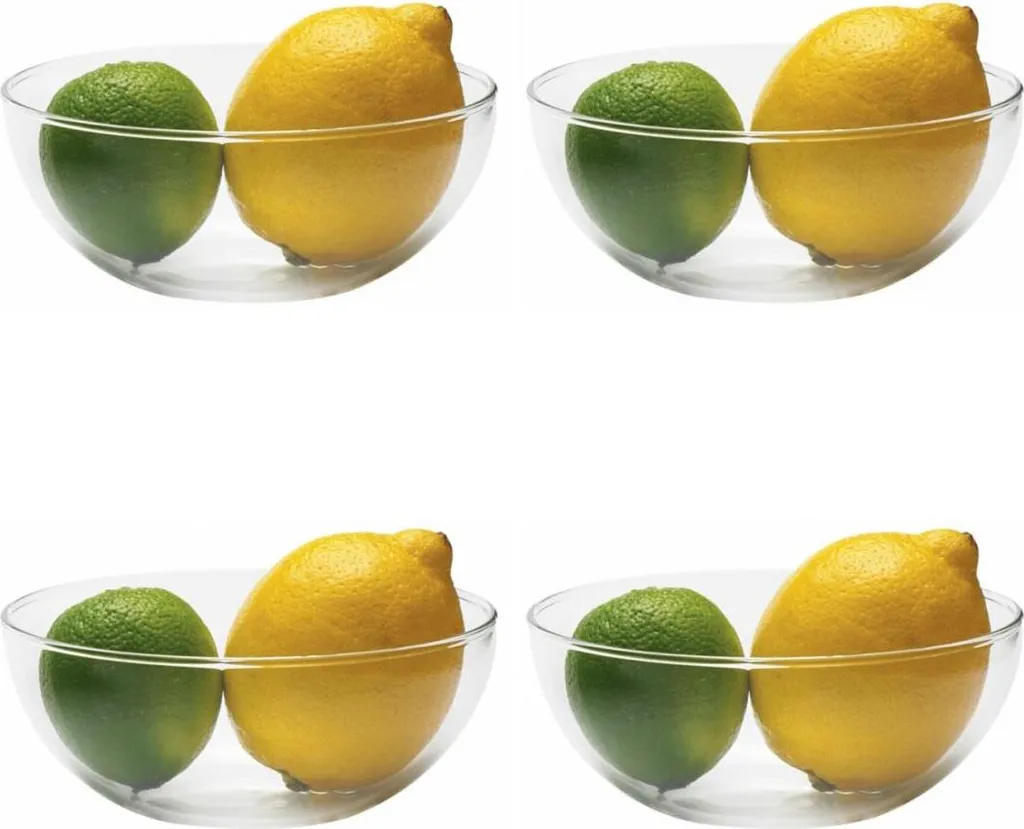 Bol en verre 0,5 L polyvalent Ø 14,1 cm - Pack de 4 pour ranger et servir