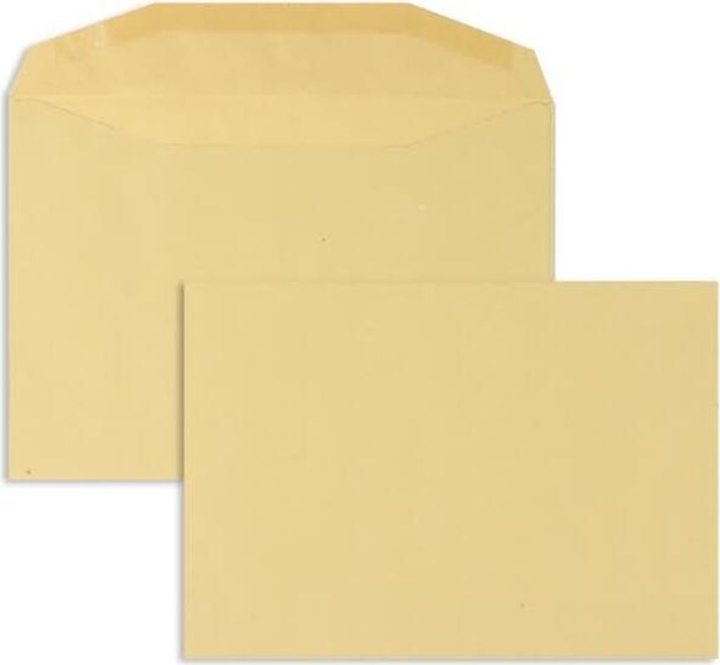 Kuvertierhüllen 155x220mm 80g/qm gummiert VE=500 Stück braun
