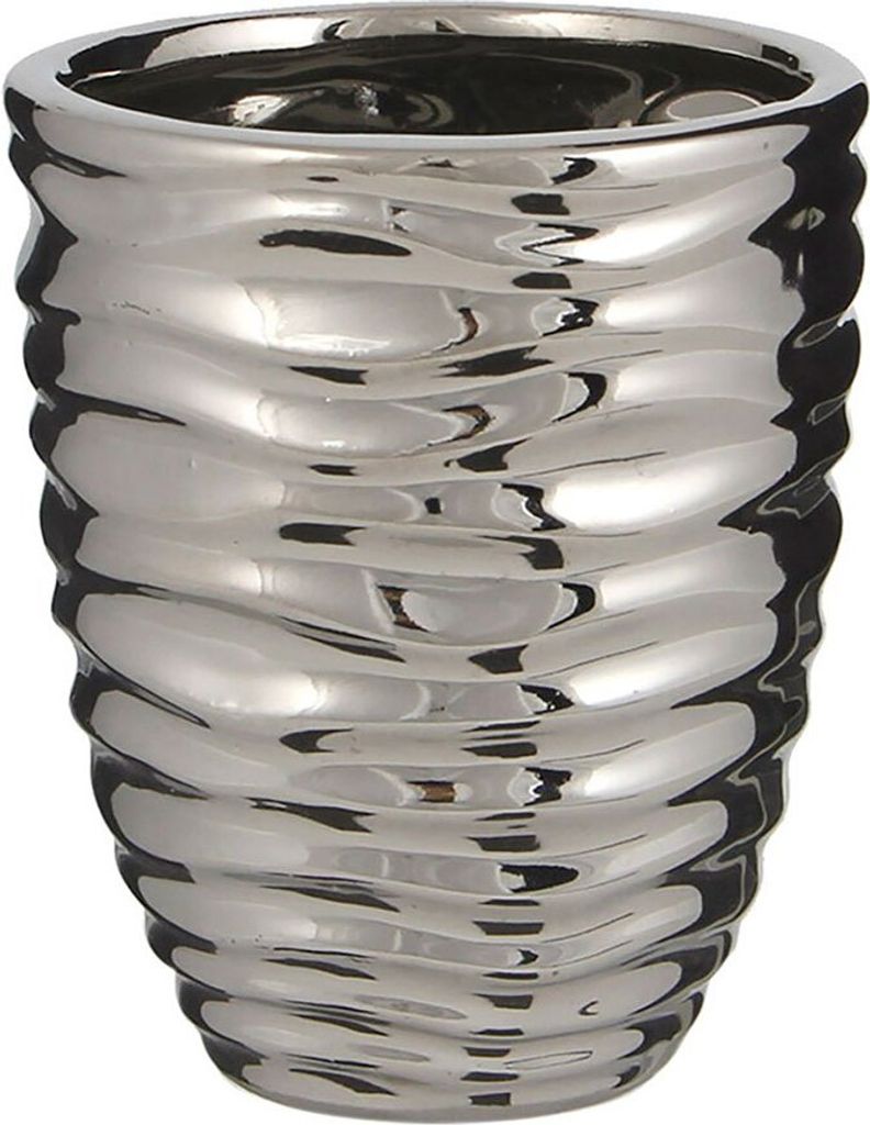 Mica Decorations Übertopf Silber 15,5x13,5 cm für Orchideen Produktbild 