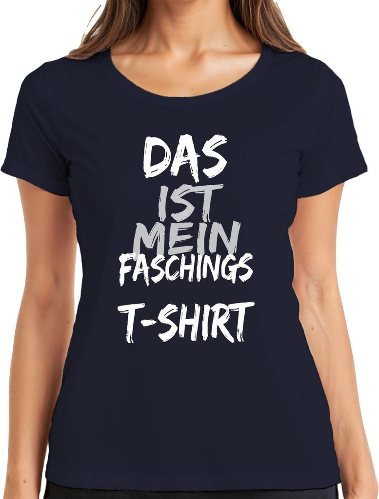Das ist mein Faschings Karneval Kostüm lustig Geschenk Party Damen T-Shirt, Navy, M