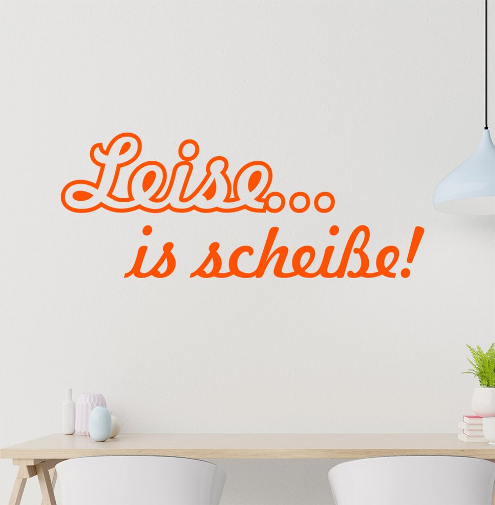 hauptsachebeklebt KIWISTAR Leise...ist scheiße! - Bass Verstärker Lautstärke Wandtattoo in 6 Größen - Wandaufkleber Wall Sticker - Dekoration,...