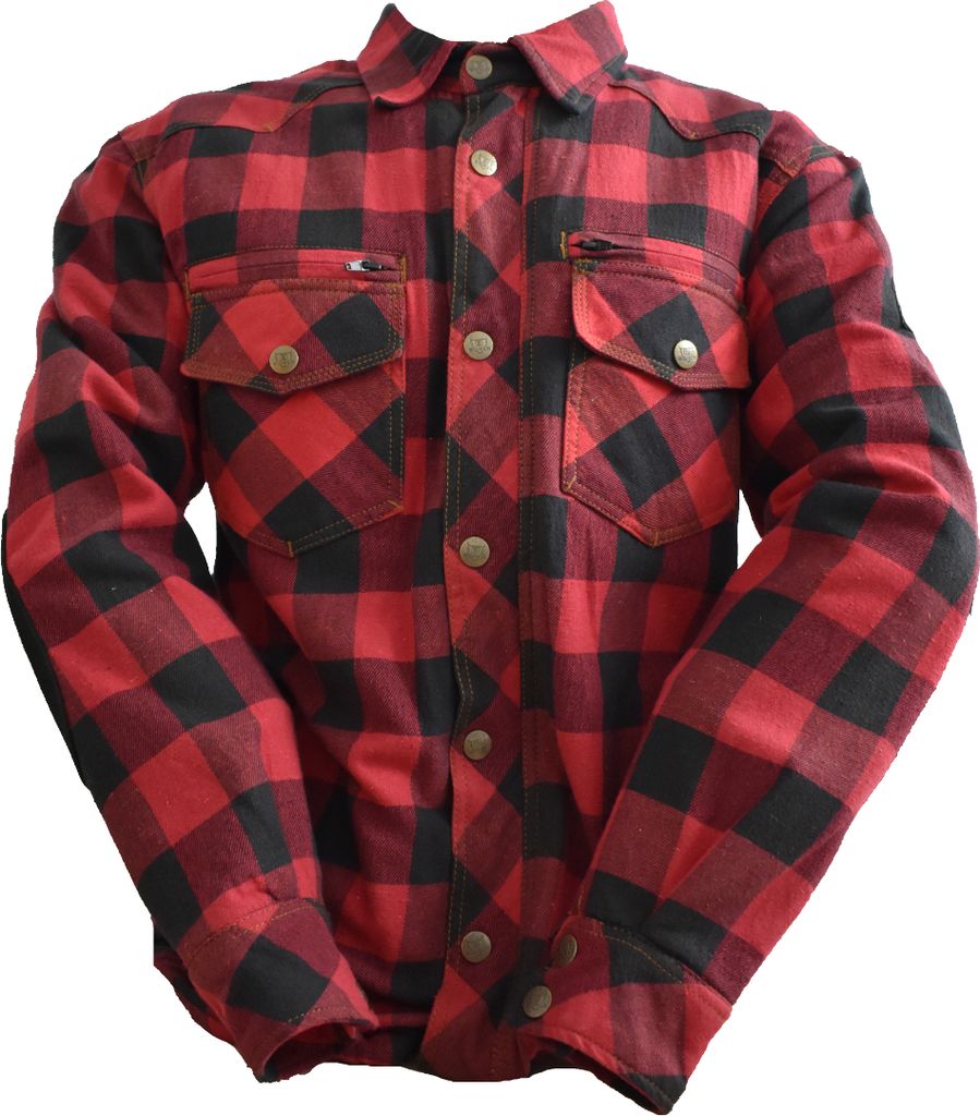 Bores Lumberjack Jacken-Hemd schwarz / rot Herren 3XL