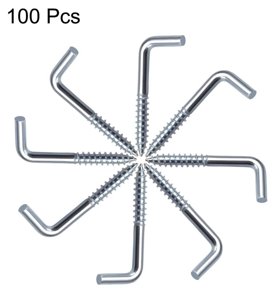 100 Stš¹ck Selbstschneidende Schrauben Haken Aufschrauben Kleiderbš¹gel 1.3"