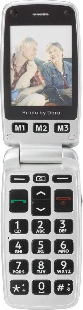 Téléphone Senior Doro Primo 413 Rouge à Grandes Touches et Bluetooth