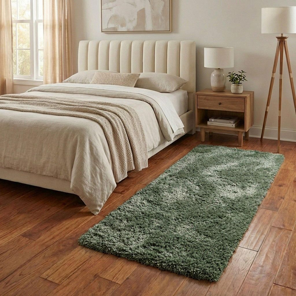 Volero - Waschbarer Läufer - Blaze Grün - 80x200 cm - Wohnzimmer, Schlafzimmer, Flur - Ländlich, Modern