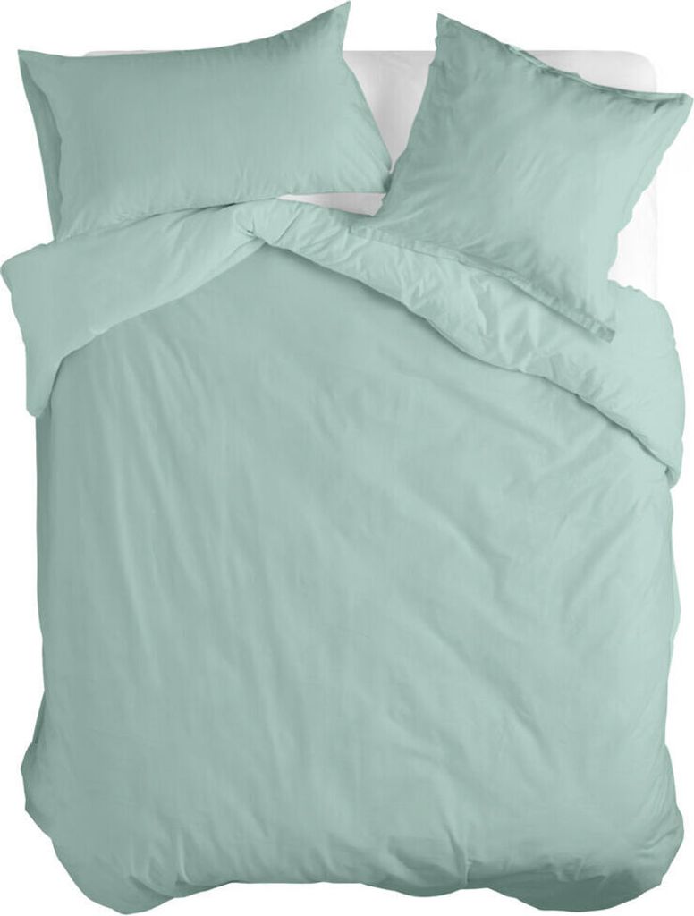 Basic Bettbezug Minze 155 x 220 cm 100% Baumwolle Hergestellt in Europa