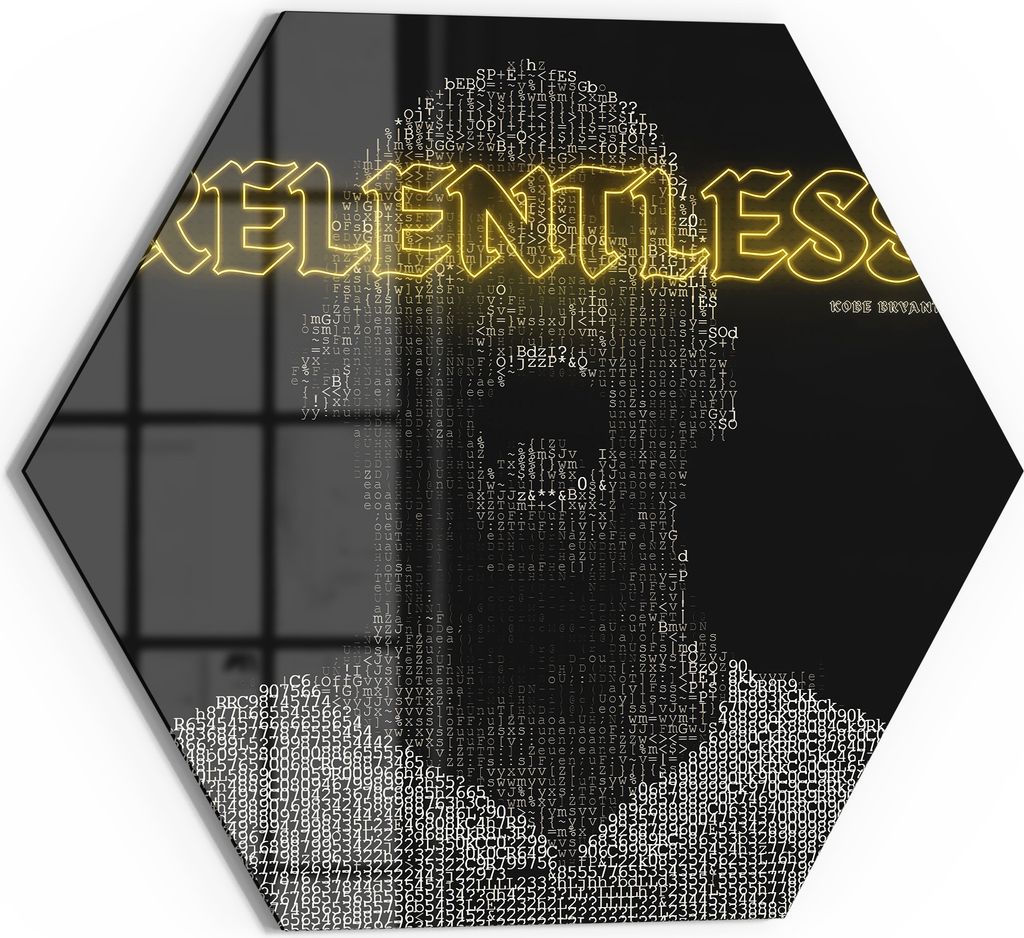 DEQOART Glasbild Echtglas 55x48 cm 'Basketballlegende' Wandbild Bild modern Deko
