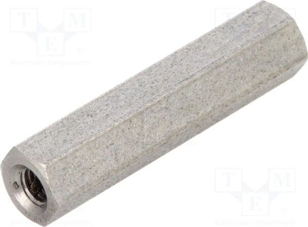 Distanzmuffe mit Gewinde; 25mm; Innengew: M3; sechskant Produktbild 