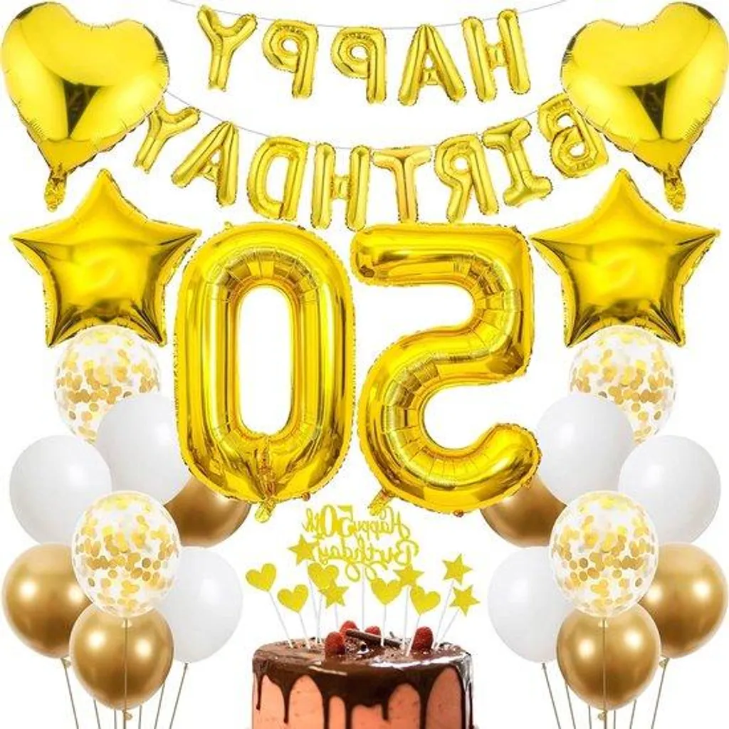Sublimez votre Gâteau 50 Ans - Déco Dorée pour une Fête Réussie et Chic