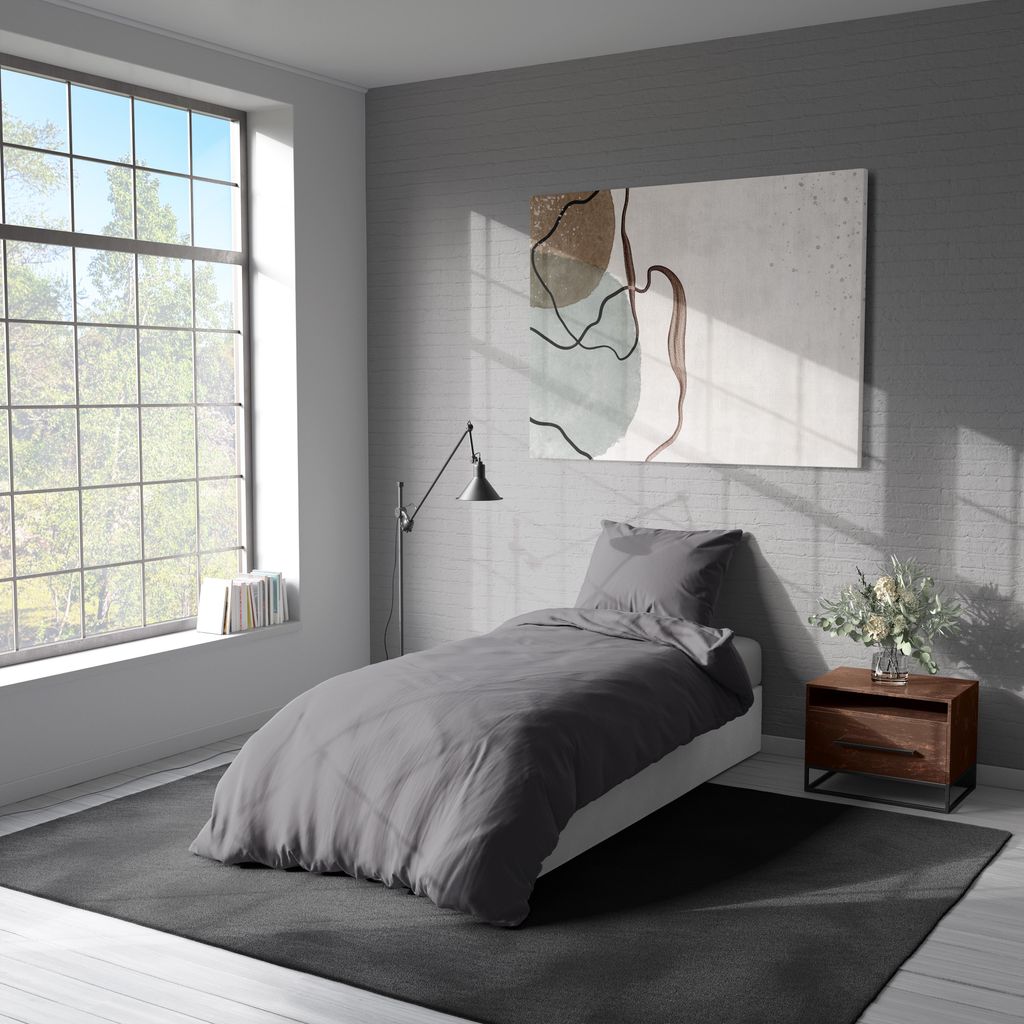 Renforcé Bettwäsche 155x220 cm + Kissenbezug 80x80 cm – Atmungsaktiv, Hautfreundlich & Pflegeleicht – 100% Baumwolle – Hochwertiges Bettbez...