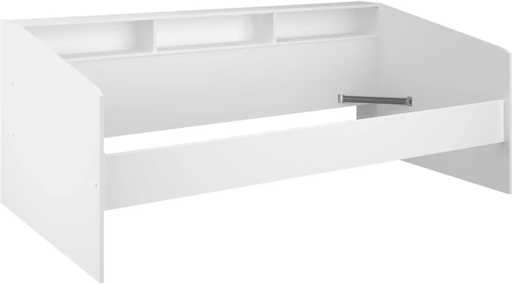 Lit junior Sleep 90x200 cm blanc et chêne avec étagères intégrées - 6