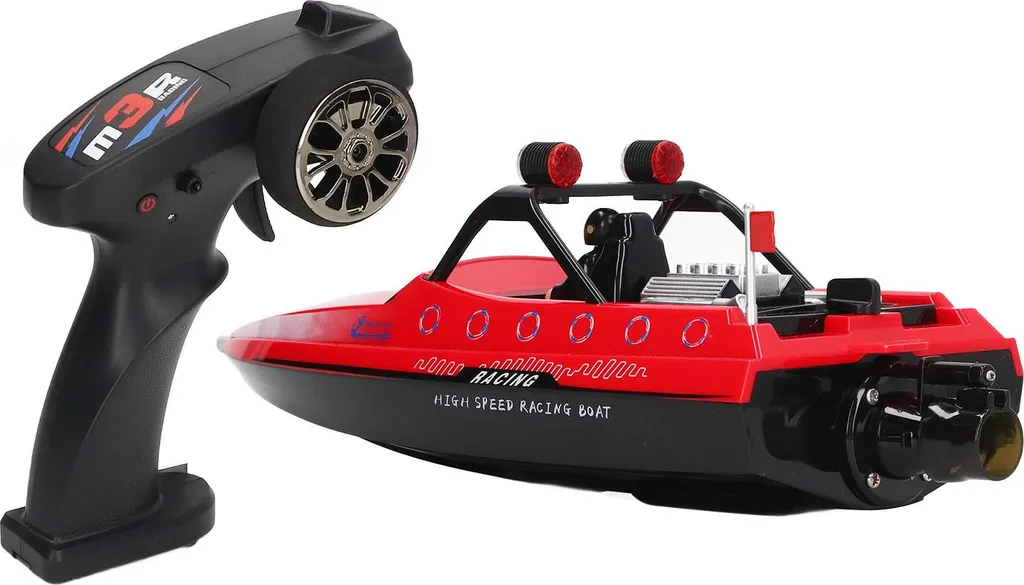 Bateau télécommandé 80m rouge - Jeu d'extérieur pour lac et piscine RC - 5