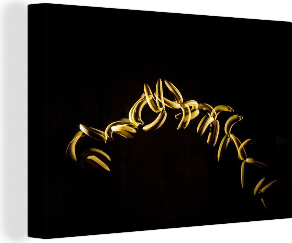OneMillionCanvasses - Leinwandbilder - 140x90 cm, Banane - Gelb - Obst, Wandbilder Kunstdruck Wanddekoration - Foto auf Leinwand - Gemälde auf H...
