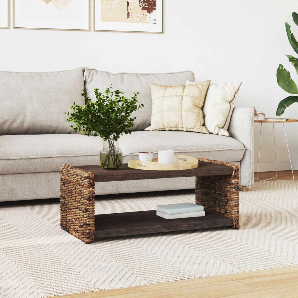 Stabli Beistelltisch Natur 90 x 45 x 35cm Massives Mahagoni Holz - DE966598 - Couchtische